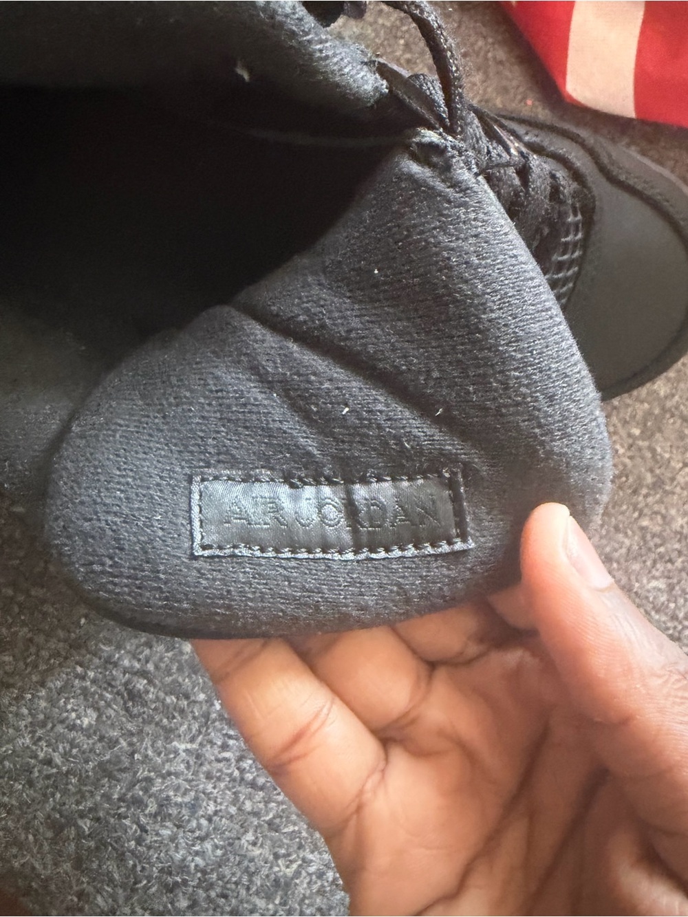 Jordan Kids Black Slip-On Baby Shoes